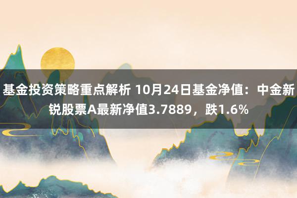 基金投资策略重点解析 10月24日基金净值：中金新锐股票A最新净值3.7889，跌1.6%