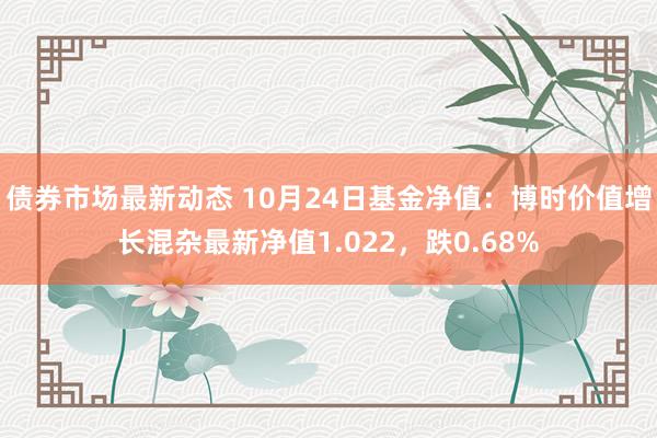 债券市场最新动态 10月24日基金净值：博时价值增长混杂最新净值1.022，跌0.68%