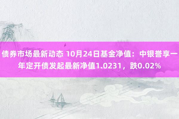 债券市场最新动态 10月24日基金净值：中银誉享一年定开债发起最新净值1.0231，跌0.02%