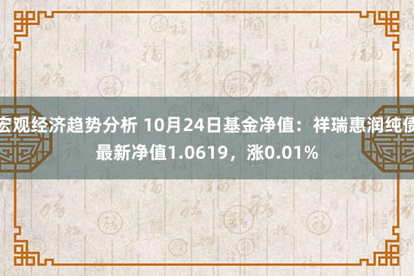 宏观经济趋势分析 10月24日基金净值：祥瑞惠润纯债最新净值1.0619，涨0.01%