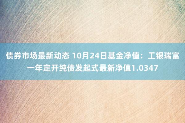 债券市场最新动态 10月24日基金净值：工银瑞富一年定开纯债发起式最新净值1.0347