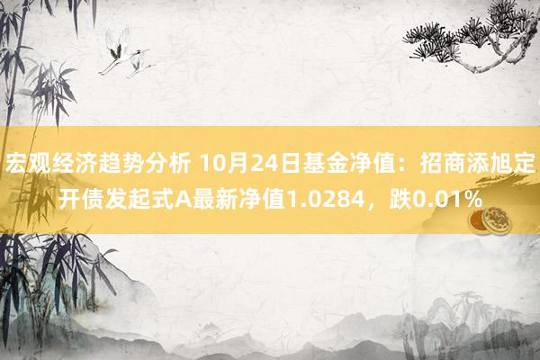 宏观经济趋势分析 10月24日基金净值：招商添旭定开债发起式A最新净值1.0284，跌0.01%