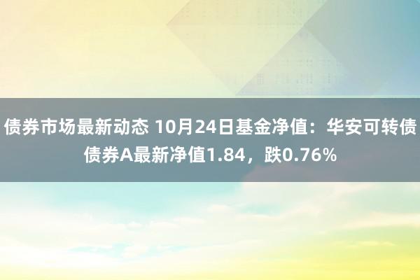 债券市场最新动态 10月24日基金净值：华安可转债债券A最新净值1.84，跌0.76%