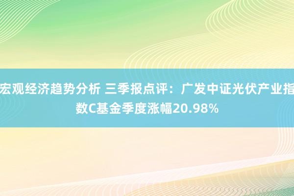 宏观经济趋势分析 三季报点评：广发中证光伏产业指数C基金季度涨幅20.98%