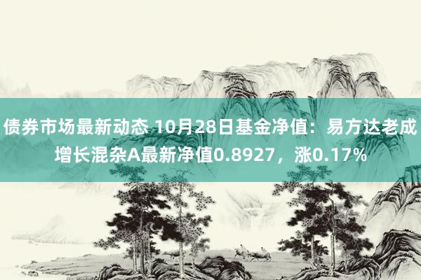 债券市场最新动态 10月28日基金净值：易方达老成增长混杂A最新净值0.8927，涨0.17%