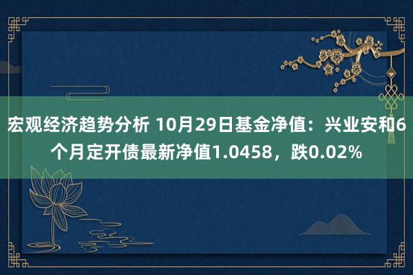 宏观经济趋势分析 10月29日基金净值：兴业安和6个月定开债最新净值1.0458，跌0.02%