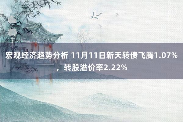 宏观经济趋势分析 11月11日新天转债飞腾1.07%，转股溢价率2.22%