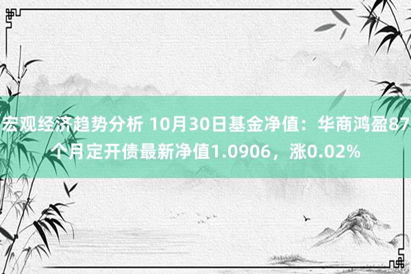 宏观经济趋势分析 10月30日基金净值：华商鸿盈87个月定开债最新净值1.0906，涨0.02%