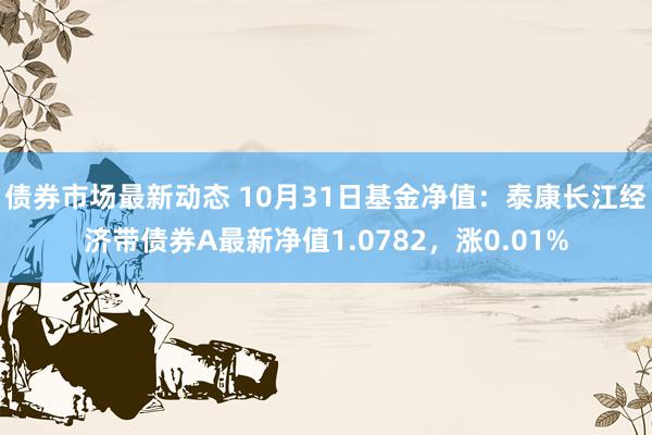 债券市场最新动态 10月31日基金净值：泰康长江经济带债券A最新净值1.0782，涨0.01%