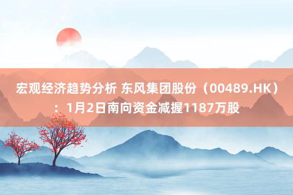 宏观经济趋势分析 东风集团股份（00489.HK）：1月2日南向资金减握1187万股