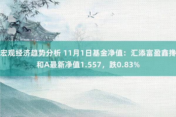 宏观经济趋势分析 11月1日基金净值：汇添富盈鑫搀和A最新净值1.557，跌0.83%