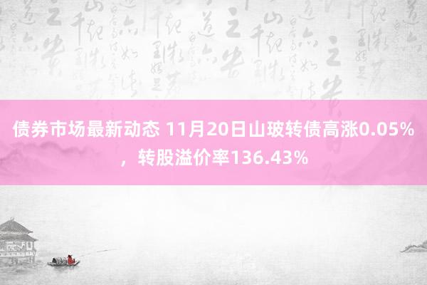 债券市场最新动态 11月20日山玻转债高涨0.05%，转股溢价率136.43%