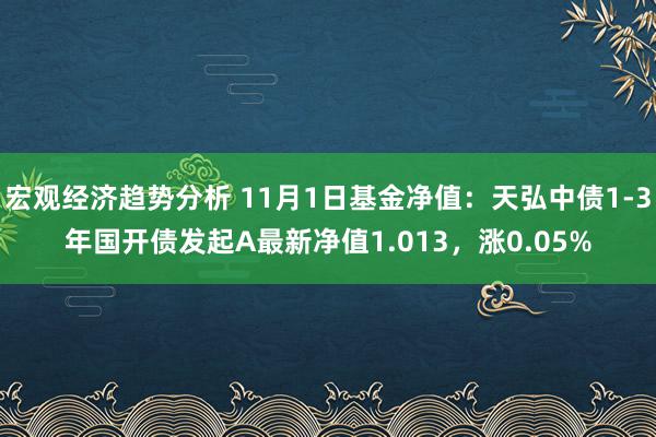 宏观经济趋势分析 11月1日基金净值：天弘中债1-3年国开债发起A最新净值1.013，涨0.05%