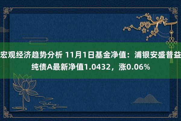 宏观经济趋势分析 11月1日基金净值：浦银安盛普益纯债A最新净值1.0432，涨0.06%