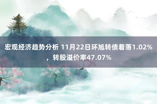 宏观经济趋势分析 11月22日环旭转债着落1.02%，转股溢价率47.07%