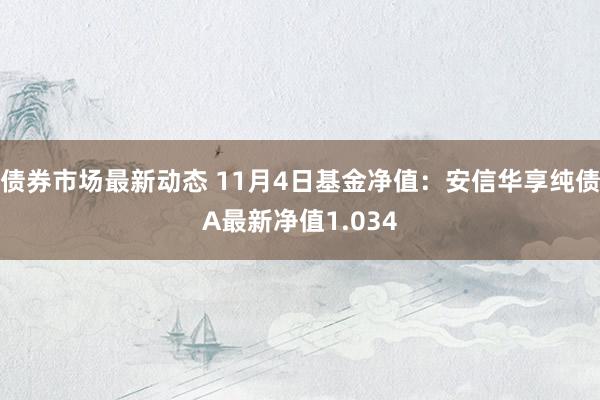 债券市场最新动态 11月4日基金净值：安信华享纯债A最新净值1.034