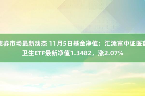 债券市场最新动态 11月5日基金净值：汇添富中证医药卫生ETF最新净值1.3482，涨2.07%