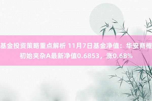 基金投资策略重点解析 11月7日基金净值：华安商榷初始夹杂A最新净值0.6853，涨0.68%