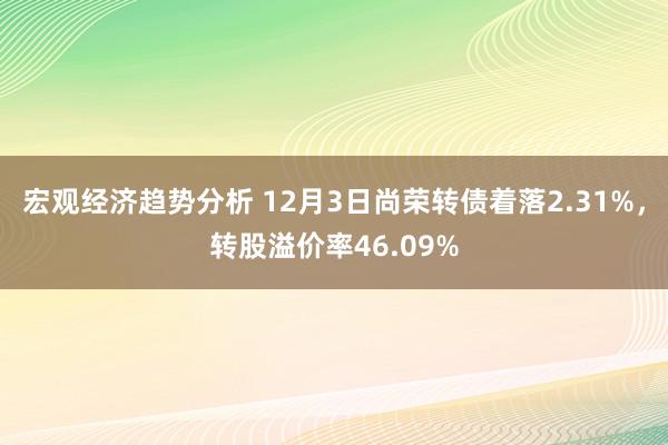 宏观经济趋势分析 12月3日尚荣转债着落2.31%，转股溢价率46.09%