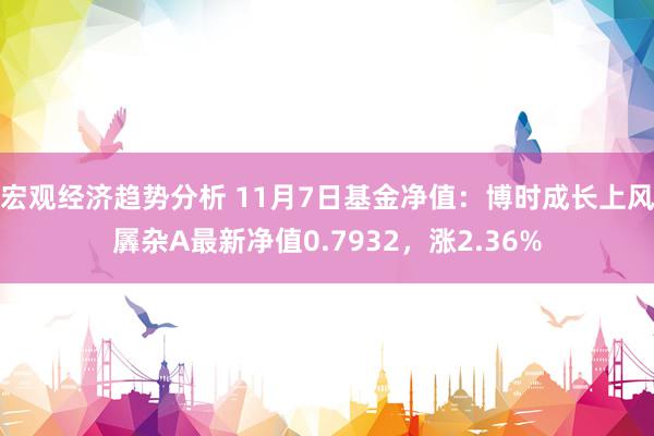 宏观经济趋势分析 11月7日基金净值：博时成长上风羼杂A最新净值0.7932，涨2.36%