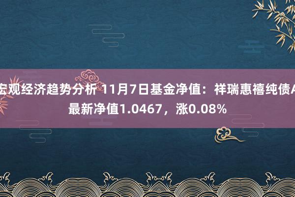 宏观经济趋势分析 11月7日基金净值：祥瑞惠禧纯债A最新净值1.0467，涨0.08%