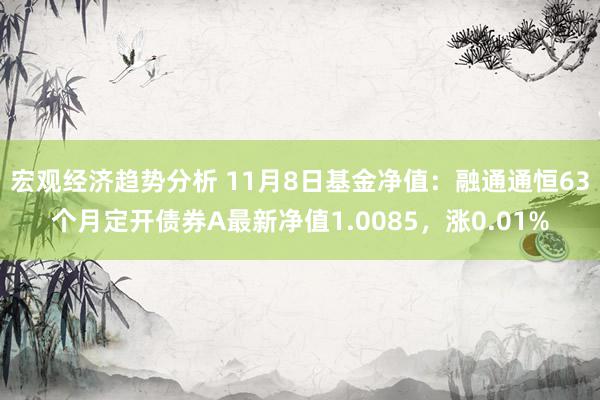 宏观经济趋势分析 11月8日基金净值：融通通恒63个月定开债券A最新净值1.0085，涨0.01%