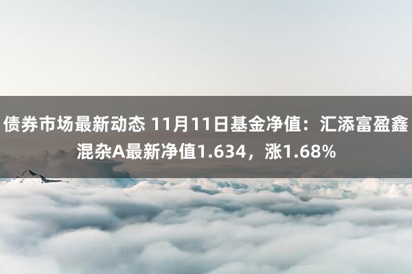 债券市场最新动态 11月11日基金净值：汇添富盈鑫混杂A最新净值1.634，涨1.68%