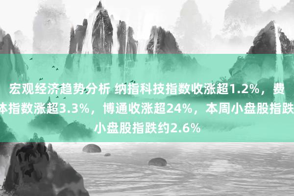 宏观经济趋势分析 纳指科技指数收涨超1.2%，费城半导体指数涨超3.3%，博通收涨超24%，本周小盘股指跌约2.6%