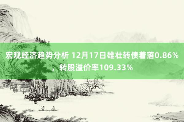 宏观经济趋势分析 12月17日雄壮转债着落0.86%，转股溢价率109.33%