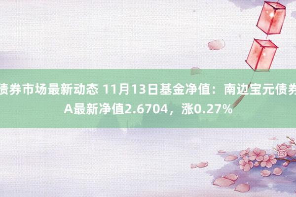 债券市场最新动态 11月13日基金净值：南边宝元债券A最新净值2.6704，涨0.27%