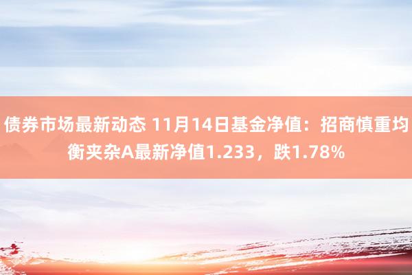 债券市场最新动态 11月14日基金净值：招商慎重均衡夹杂A最新净值1.233，跌1.78%