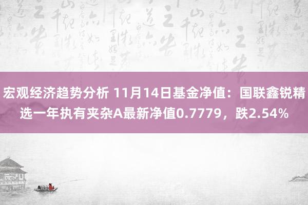 宏观经济趋势分析 11月14日基金净值：国联鑫锐精选一年执有夹杂A最新净值0.7779，跌2.54%