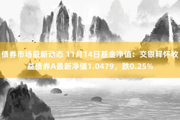 债券市场最新动态 11月14日基金净值：交银释怀收益债券A最新净值1.0479，跌0.25%