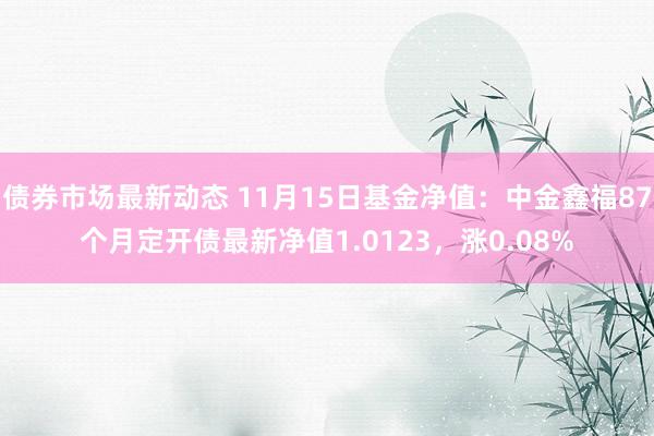 债券市场最新动态 11月15日基金净值：中金鑫福87个月定开债最新净值1.0123，涨0.08%