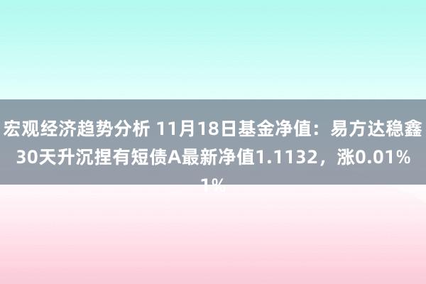 宏观经济趋势分析 11月18日基金净值：易方达稳鑫30天升沉捏有短债A最新净值1.1132，涨0.01%