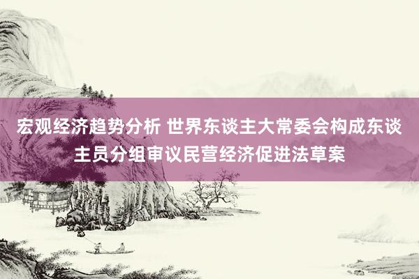 宏观经济趋势分析 世界东谈主大常委会构成东谈主员分组审议民营经济促进法草案