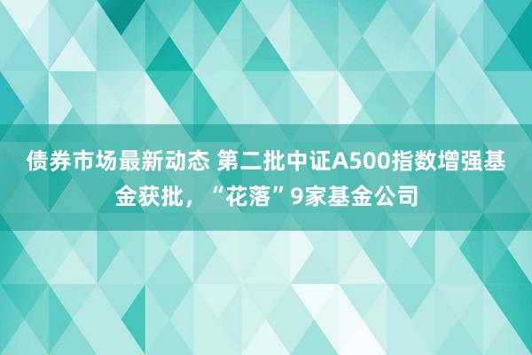 债券市场最新动态 第二批中证A500指数增强基金获批，“花落”9家基金公司