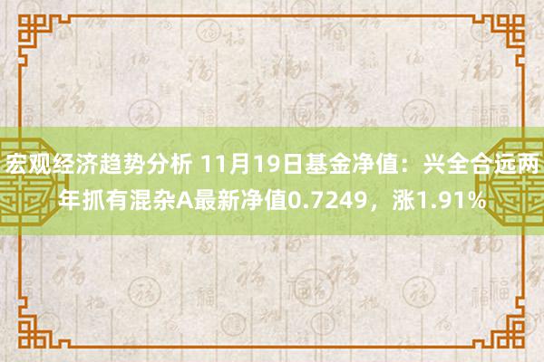 宏观经济趋势分析 11月19日基金净值：兴全合远两年抓有混杂A最新净值0.7249，涨1.91%