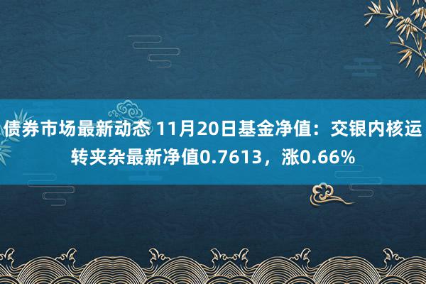 债券市场最新动态 11月20日基金净值：交银内核运转夹杂最新净值0.7613，涨0.66%