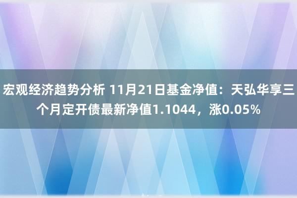 宏观经济趋势分析 11月21日基金净值：天弘华享三个月定开债最新净值1.1044，涨0.05%