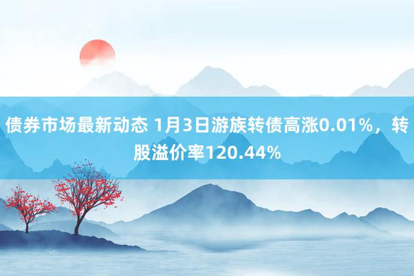 债券市场最新动态 1月3日游族转债高涨0.01%，转股溢价率120.44%