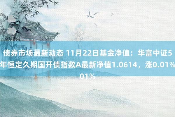 债券市场最新动态 11月22日基金净值：华富中证5年恒定久期国开债指数A最新净值1.0614，涨0.01%