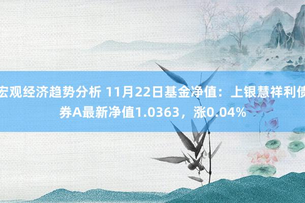 宏观经济趋势分析 11月22日基金净值：上银慧祥利债券A最新净值1.0363，涨0.04%