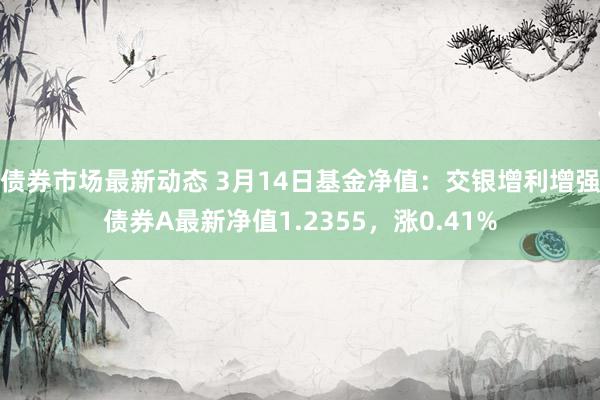 债券市场最新动态 3月14日基金净值：交银增利增强债券A最新净值1.2355，涨0.41%