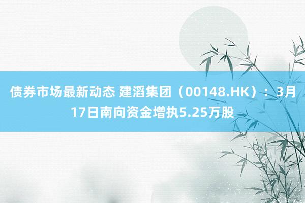 债券市场最新动态 建滔集团（00148.HK）：3月17日南向资金增执5.25万股