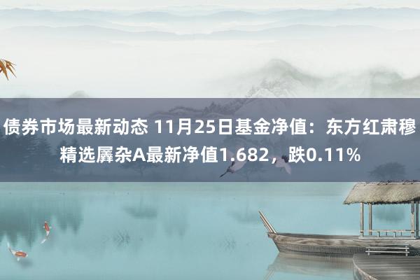 债券市场最新动态 11月25日基金净值：东方红肃穆精选羼杂A最新净值1.682，跌0.11%